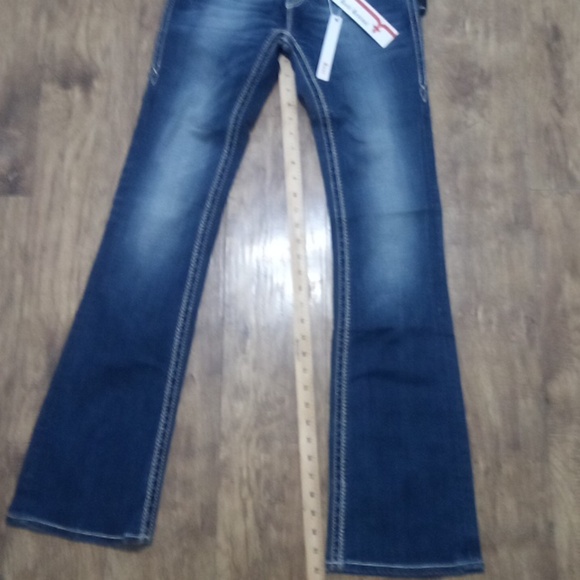 Rock Revival Women's 26 Bootcut Heather Embellished Studs Rhinestones NWT - Picture 12 of 13